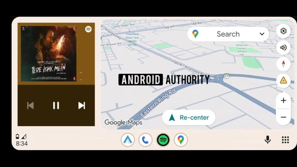 Widget de Spotify en Android Auto