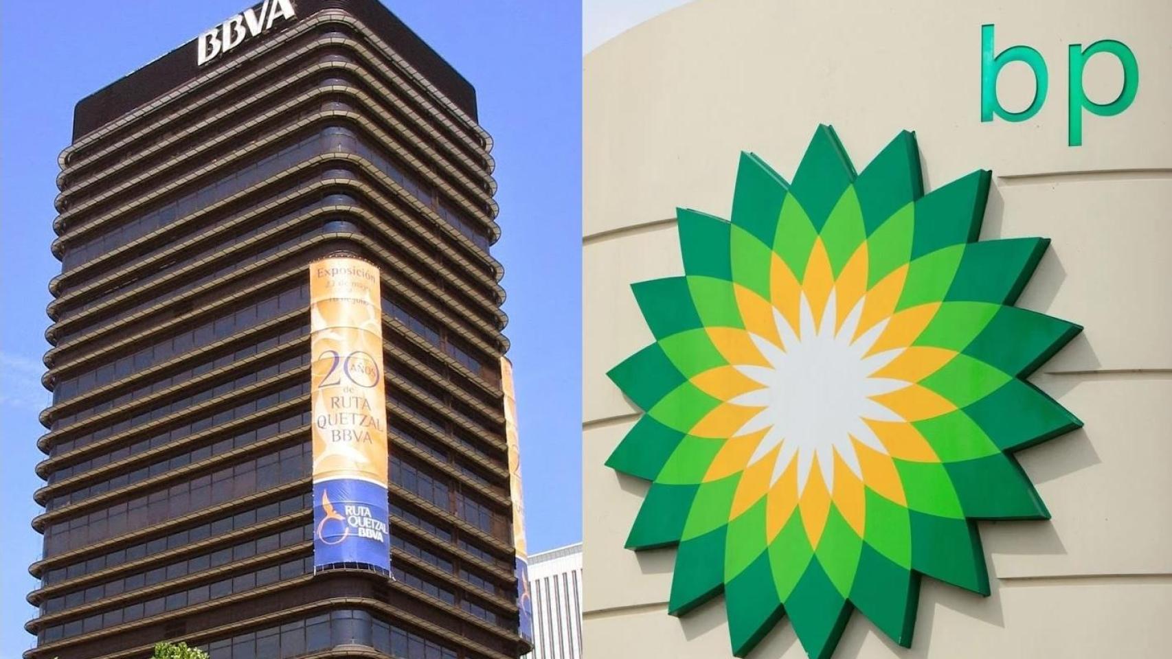 Logos de bp y BBVA.