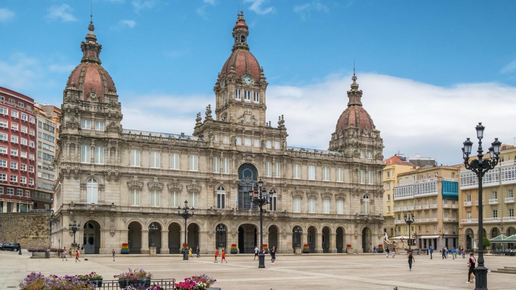 Ayuntamiento de A Coruña en la Plaza de María Pita