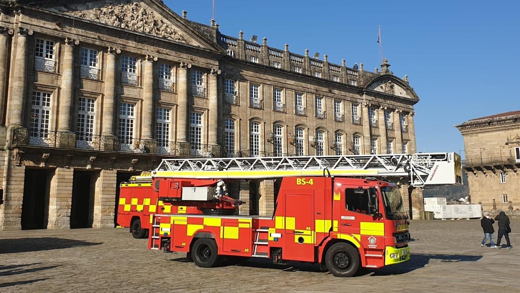 Imagen de archivo de un camión de bomberos en Santiago.