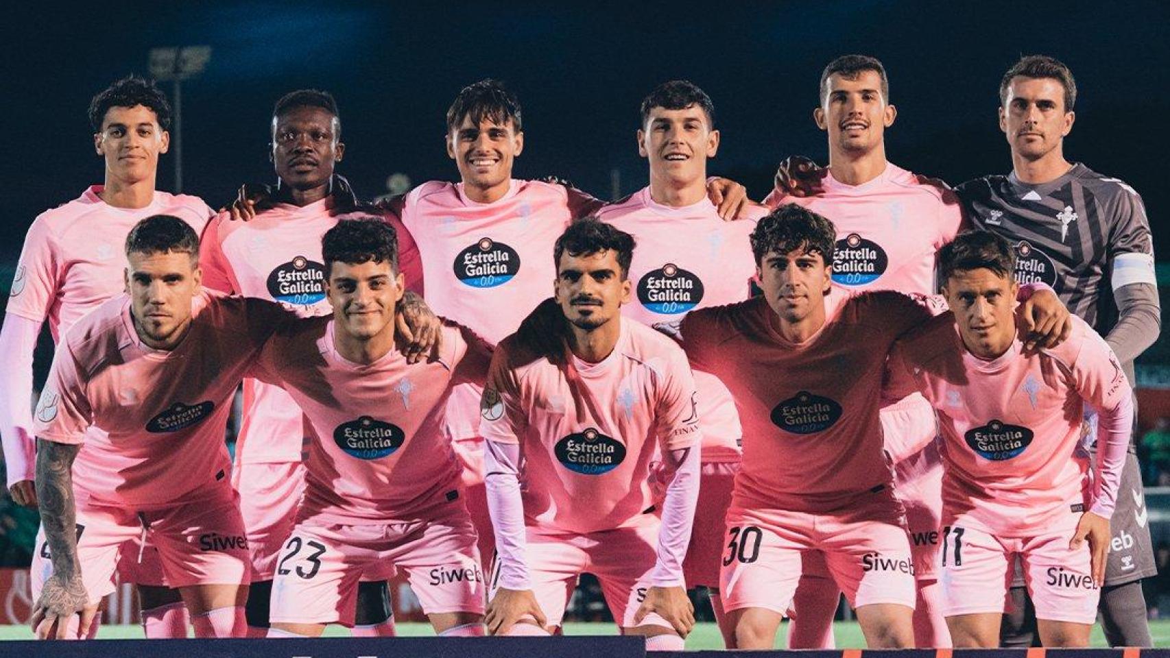 Once inicial del Celta en el primer partido de Copa del Rey de la temporada 2025-26