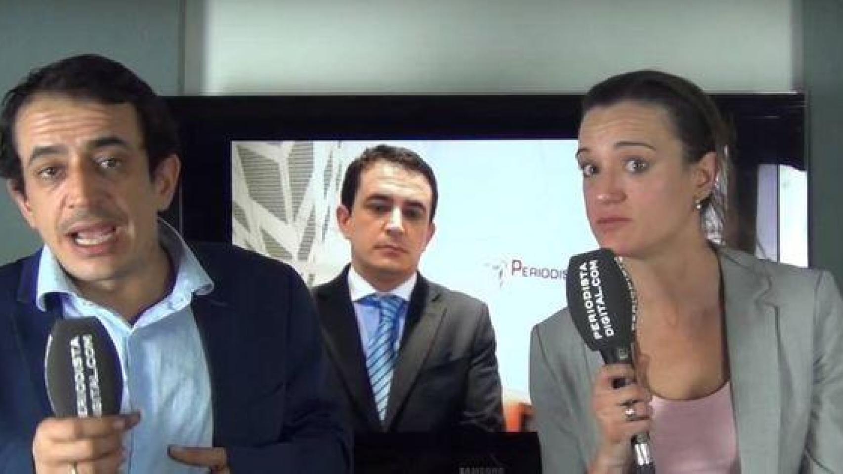 Simón Pérez y Silvia Charro, durante el vídeo '¿Por qué las hipotecas fijas son tan convenientes?'.