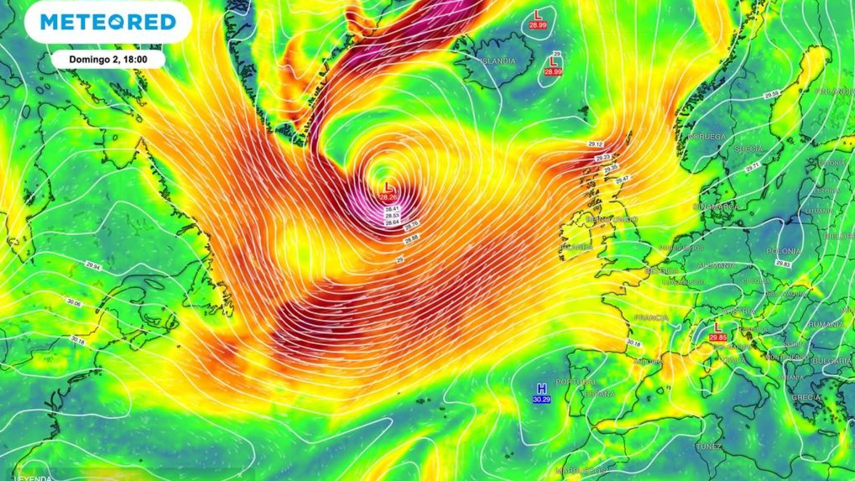El huracán Melissa se acerca a España como borrasca de más de 100 l/m2 de lluvia:  Cada vez es más habitual  según Aemet