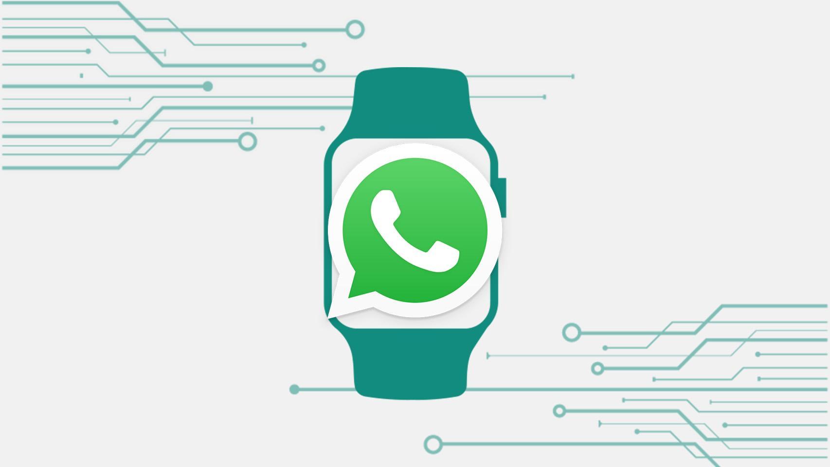 Fotomontaje con el logo de WhatsApp.