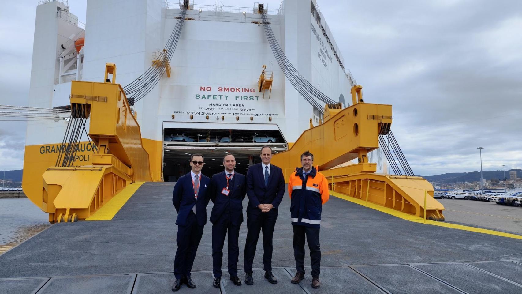 El Puerto de Vigo, primera parada del buque sostenible Grande Auckland del Grupo Grimaldi