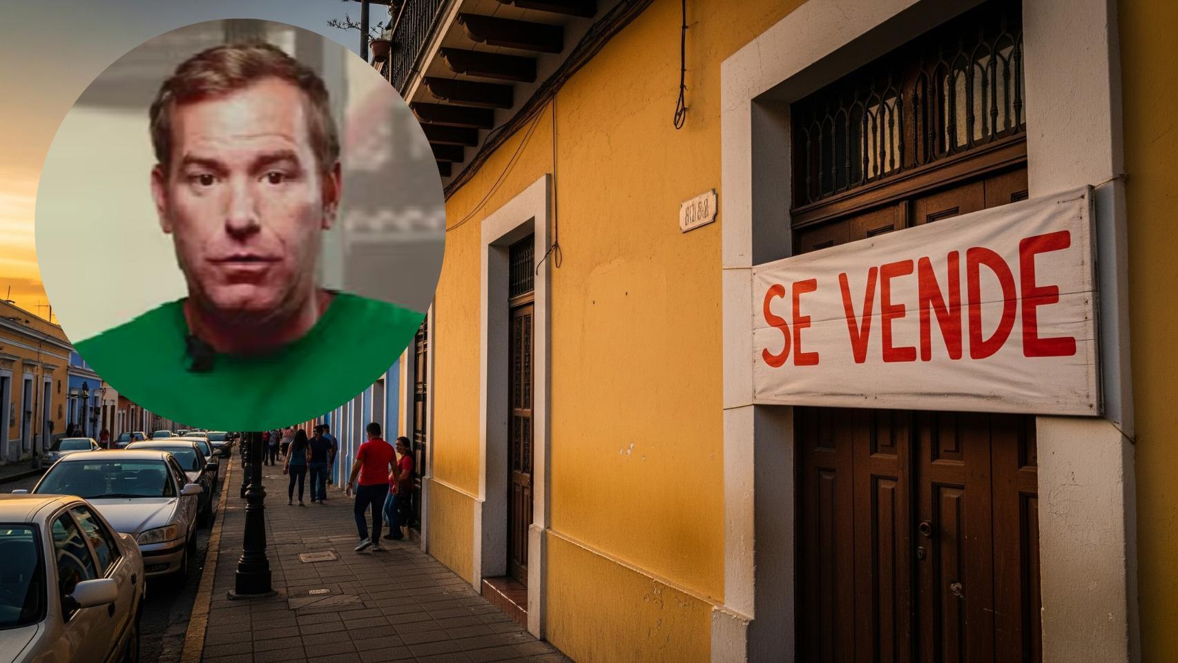 Montaje de Pau Antó con una vivienda en venta en una imagen creada con IA.