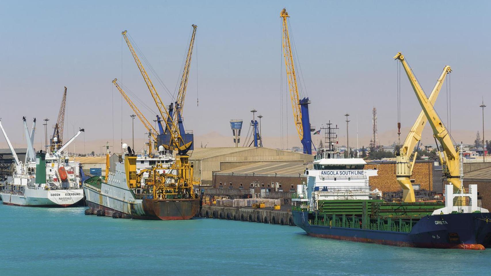 El puerto de Walvis Bay, en Namibia, donde iban a embarcar los marineros fallecidos.