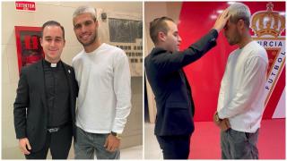 Carlos Alcaraz, bendecido por el sacerdote más joven de España