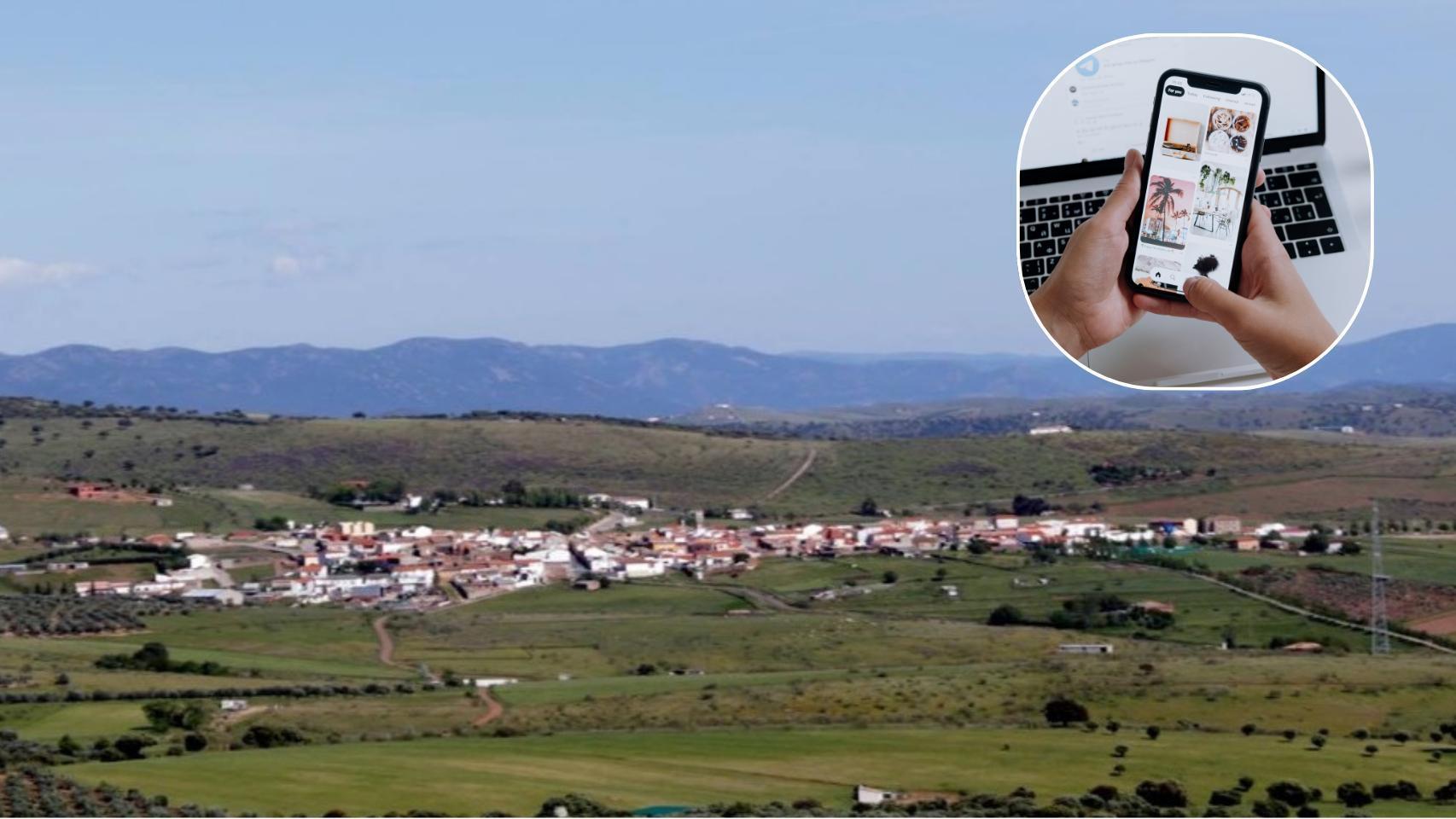 Panorámica de Cabezarrubias del Puerto (Ciudad Real).