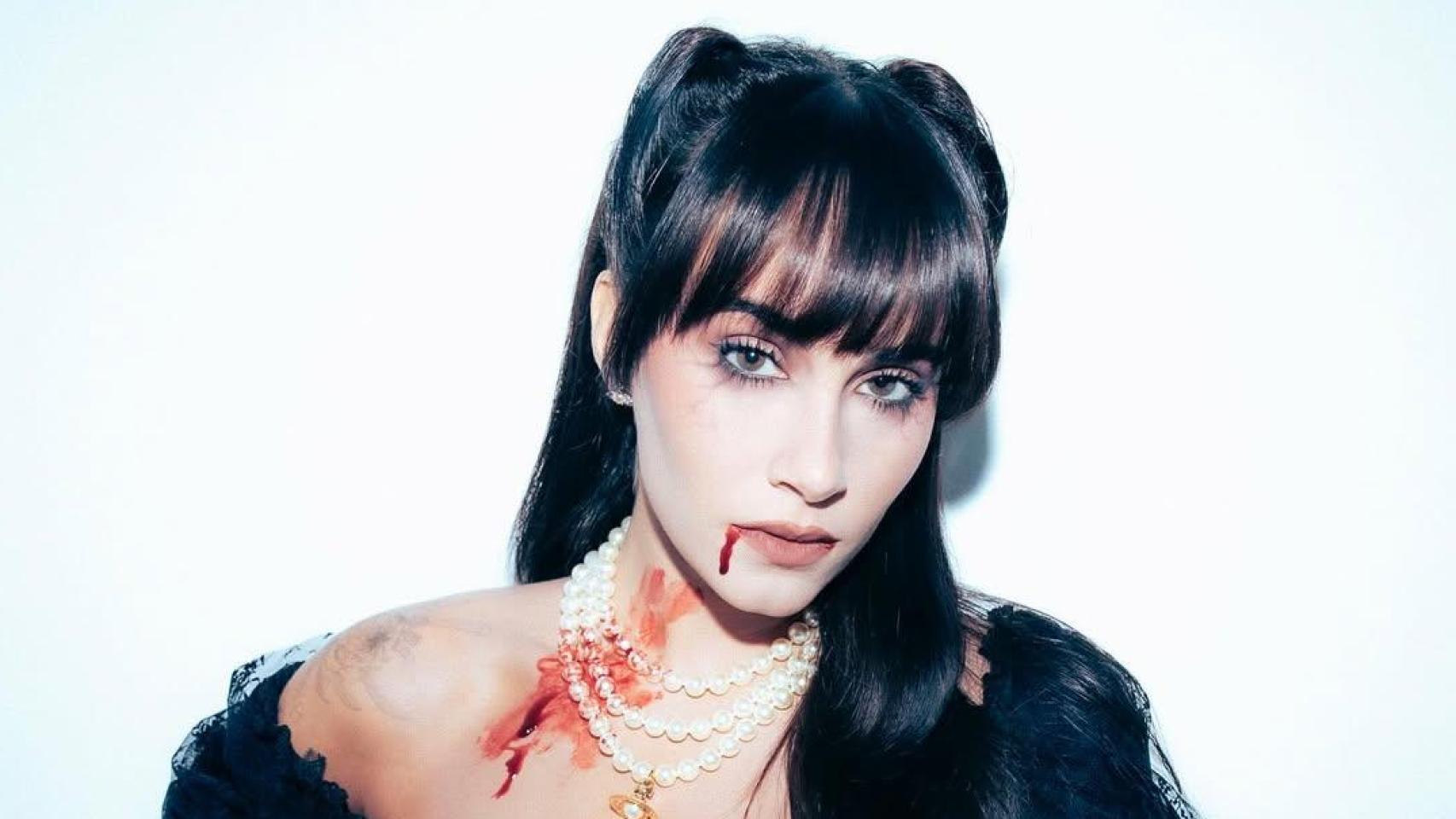 Aitana, con atuendo de Halloween, en sus redes sociales.