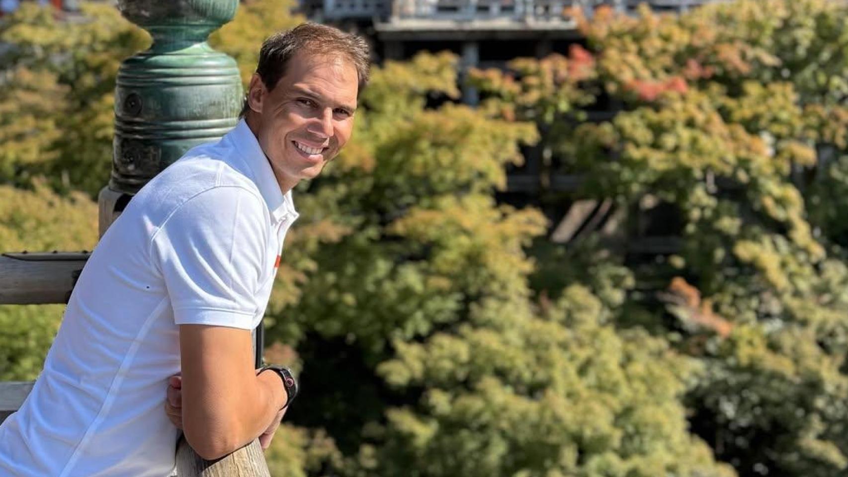 Rafa Nadal, en Japón, en una imagen de sus redes sociales.