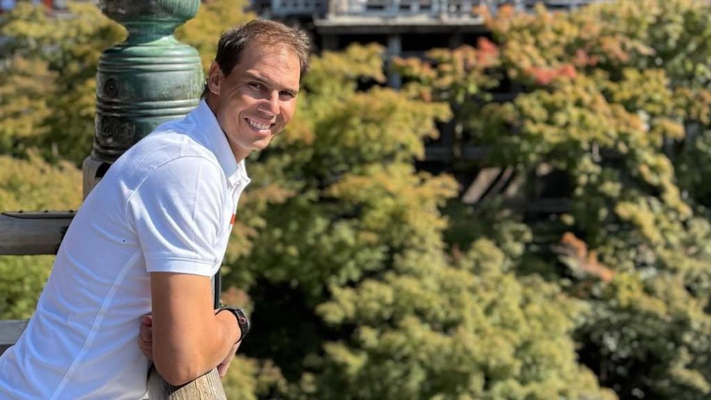 Rafa Nadal, en Japón, en una imagen de sus redes sociales.