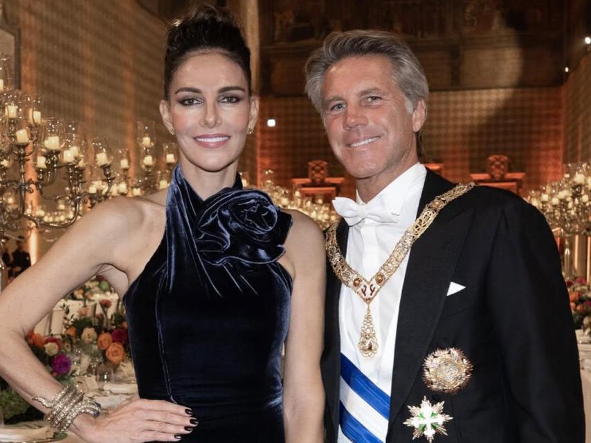 Adriana Abascal y Manuel Filiberto de Saboya, en la gala de la Orden Dinástica de la Casa Real de Saboya.