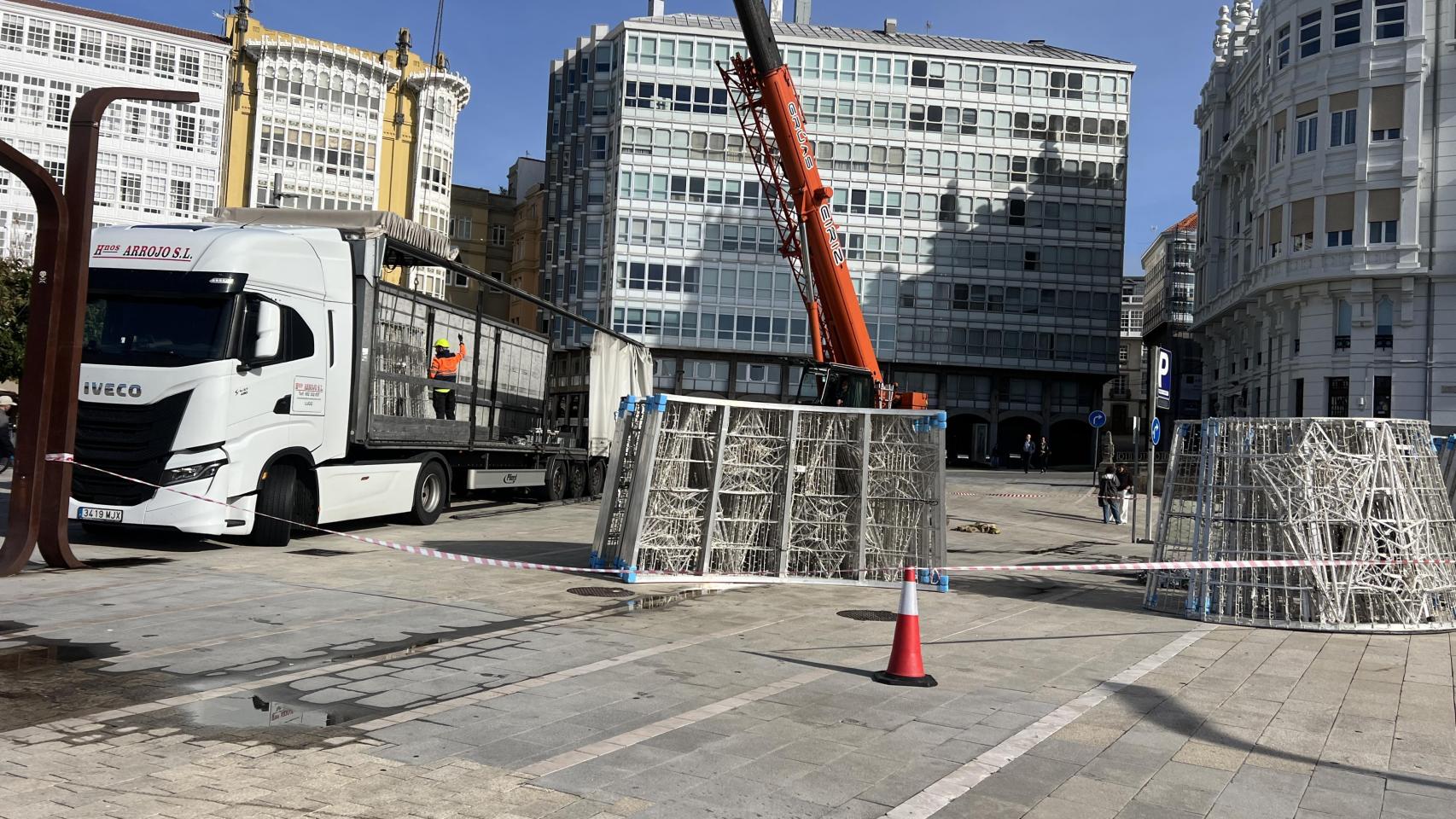 Imagen de la descarga de los arcados de luz en O Parrote.