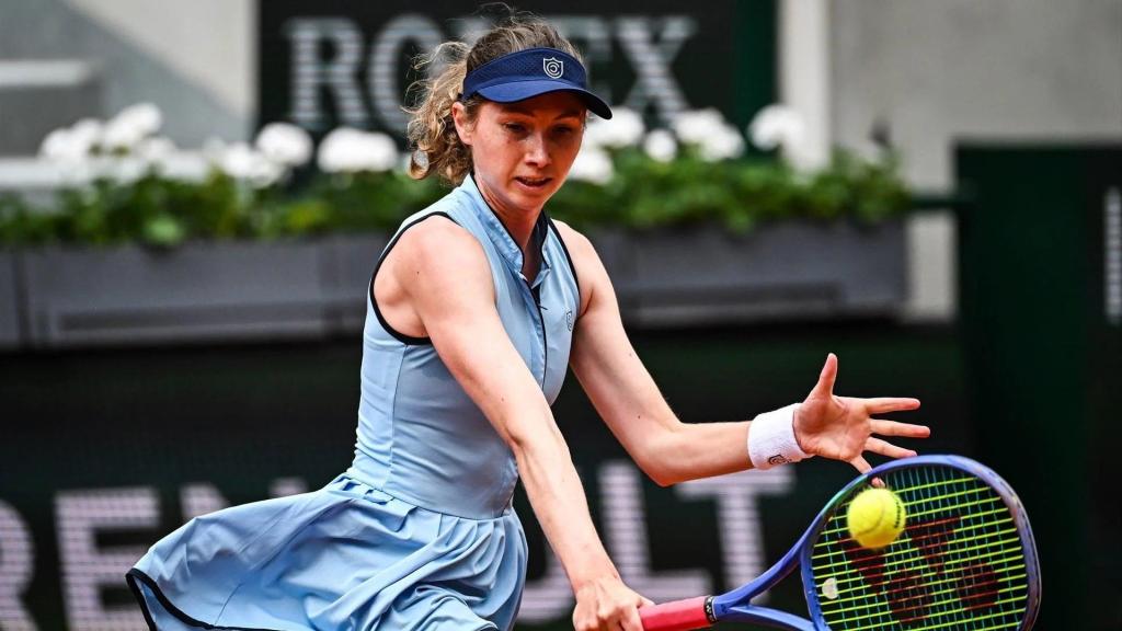 Cristina Bucsa, durante un partido.