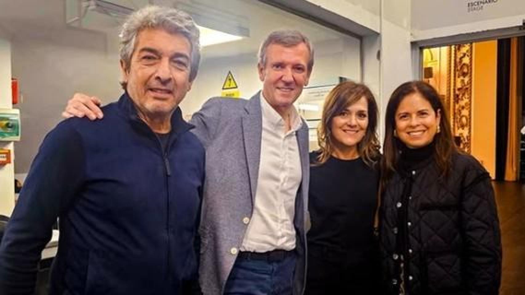 Ricardo Darín junto al presidente de la Xunta, Alfonso Rueda.