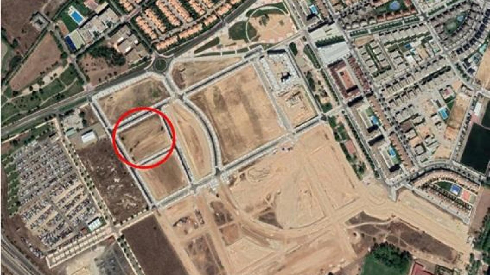 Parcela en la que se construirán las 75 viviendas protegidas en Valladolid