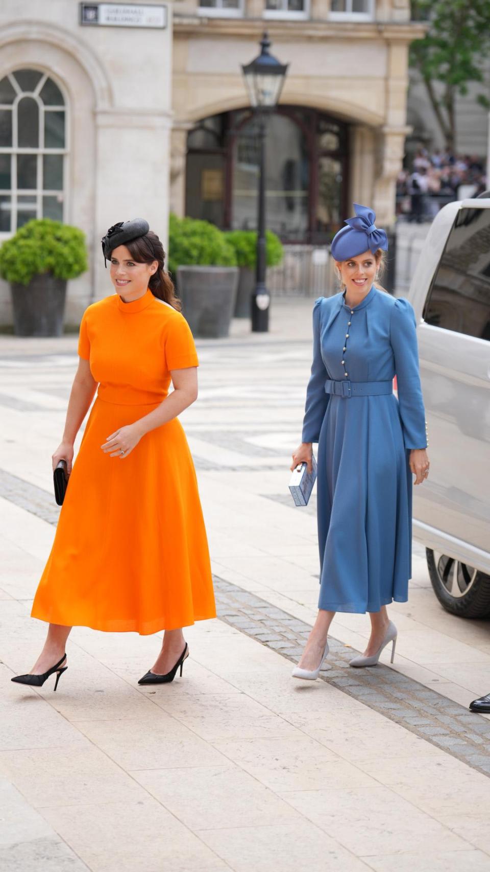 Eugenia y Beatriz de York en uno de los actos con motivo del Jubileo de Platino de Isabel II.