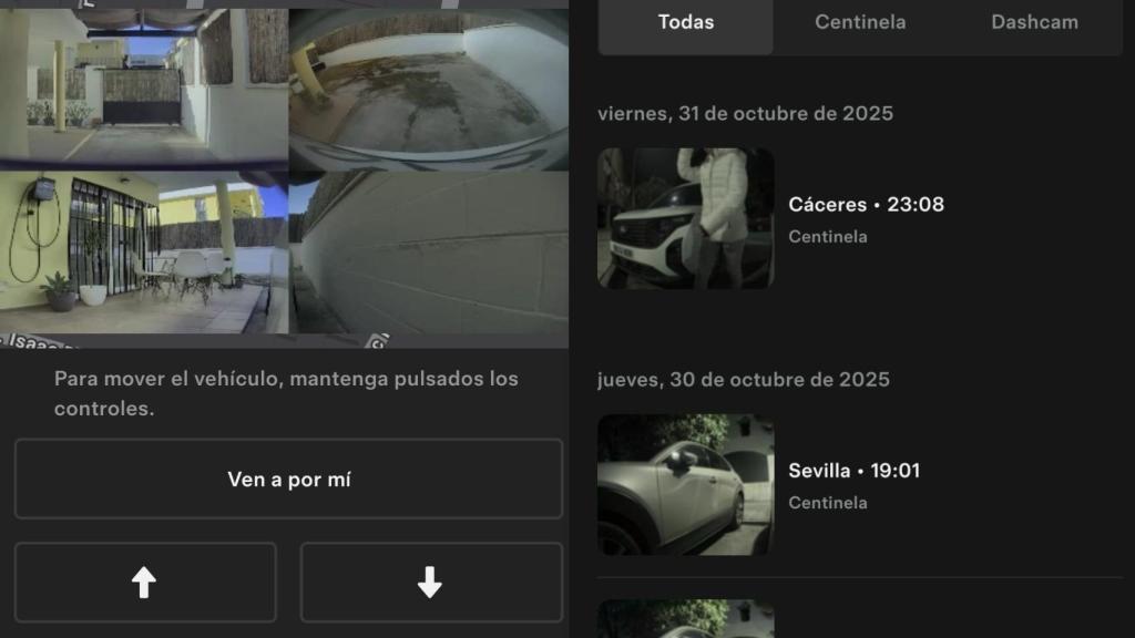 Grabaciones de las cámaras