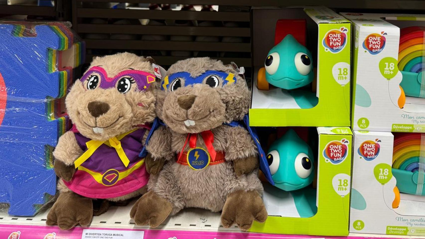 Los peluches Julio y Julia de Alcampo