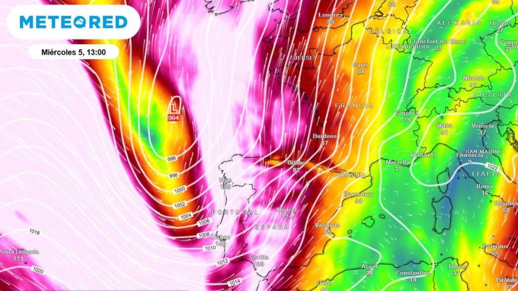 Llega un chorro polar a España en las próximas horas: la Aemet alerta de fuertes lluvias y tormentas en estas zonas