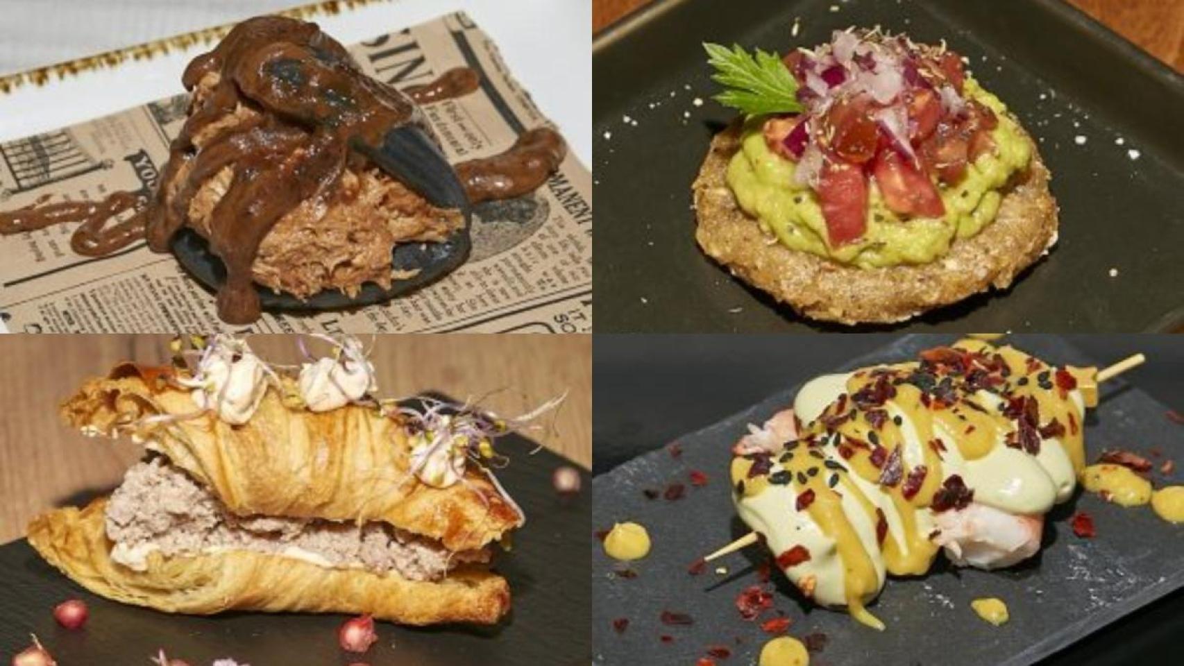 Algunas de las tapas del concurso.