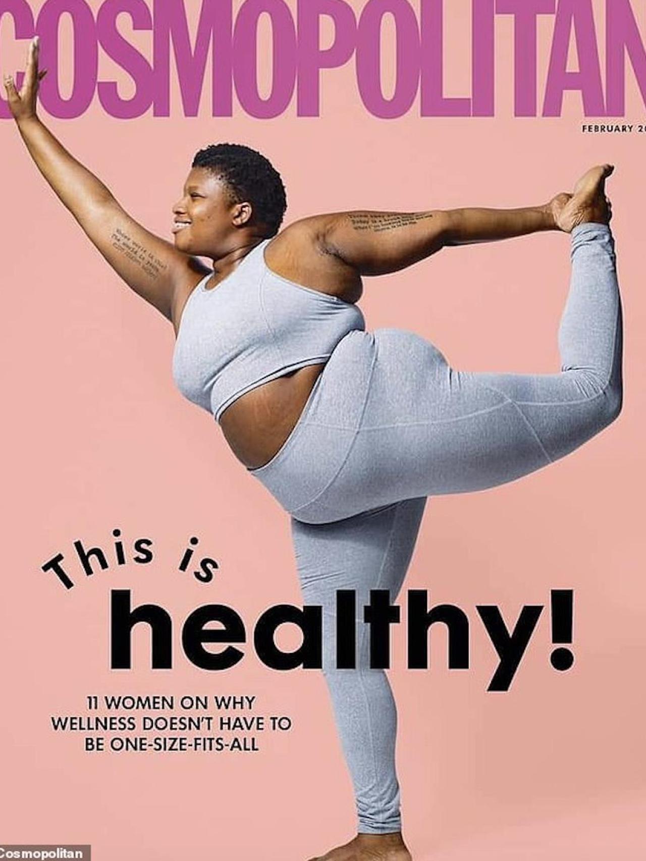 'Body positive' cover of Cosmopolitan magazine.