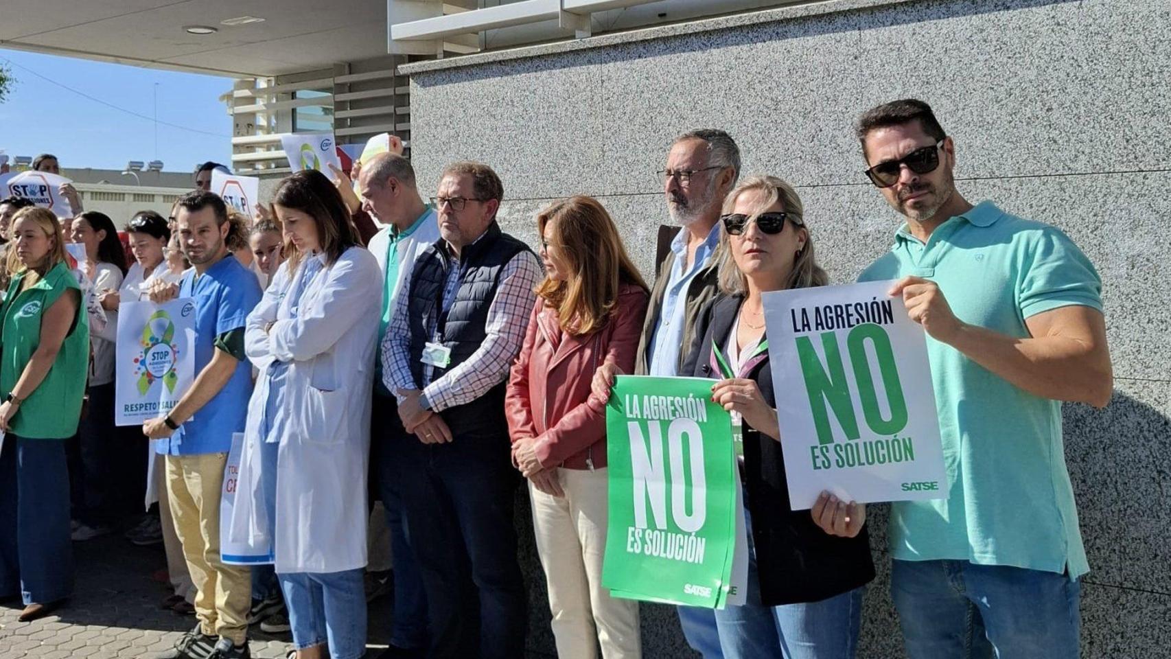 Imagen de la protesta de esta mañana.