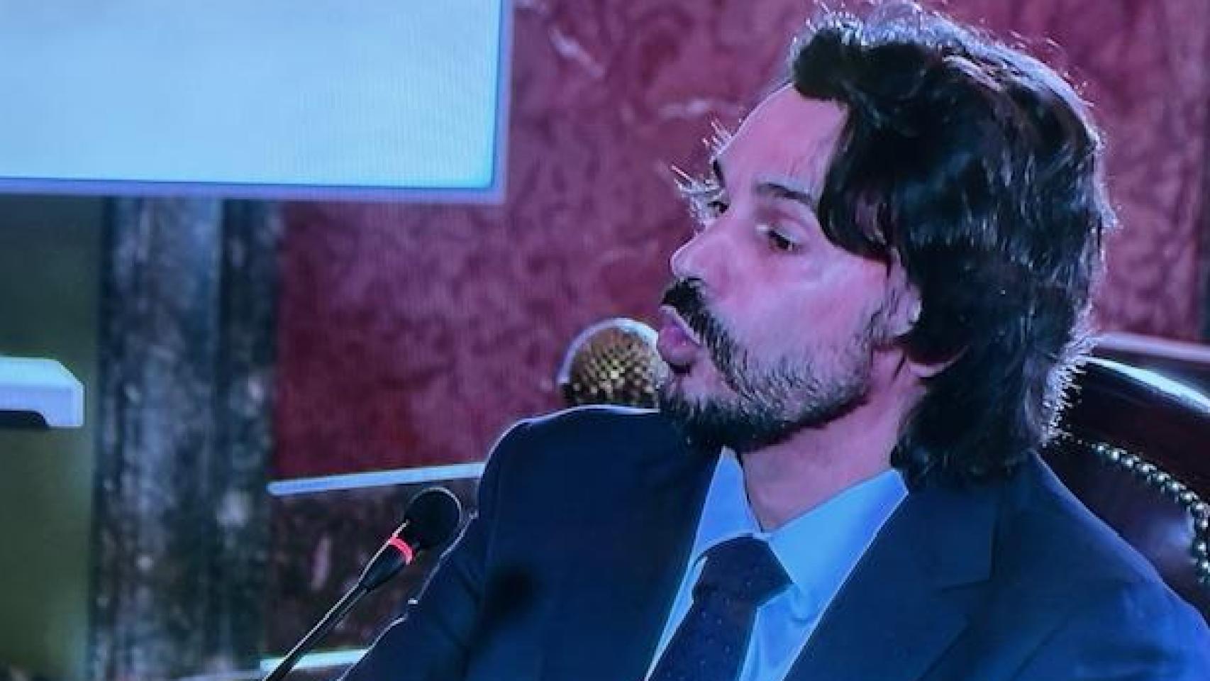 Alberto González Amador, novio de la presidenta de la Comunidad de Madrid, Isabel Díaz Ayuso, declarando el pasado martes en el Tribunal Supremo.