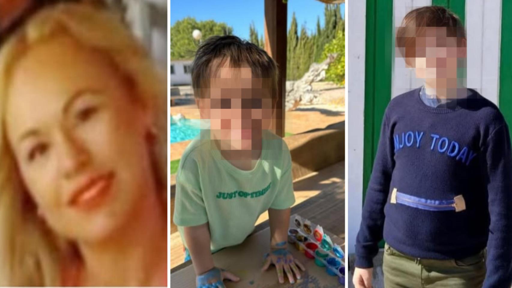 Grethel y sus hijos, Francisco y Daniel.