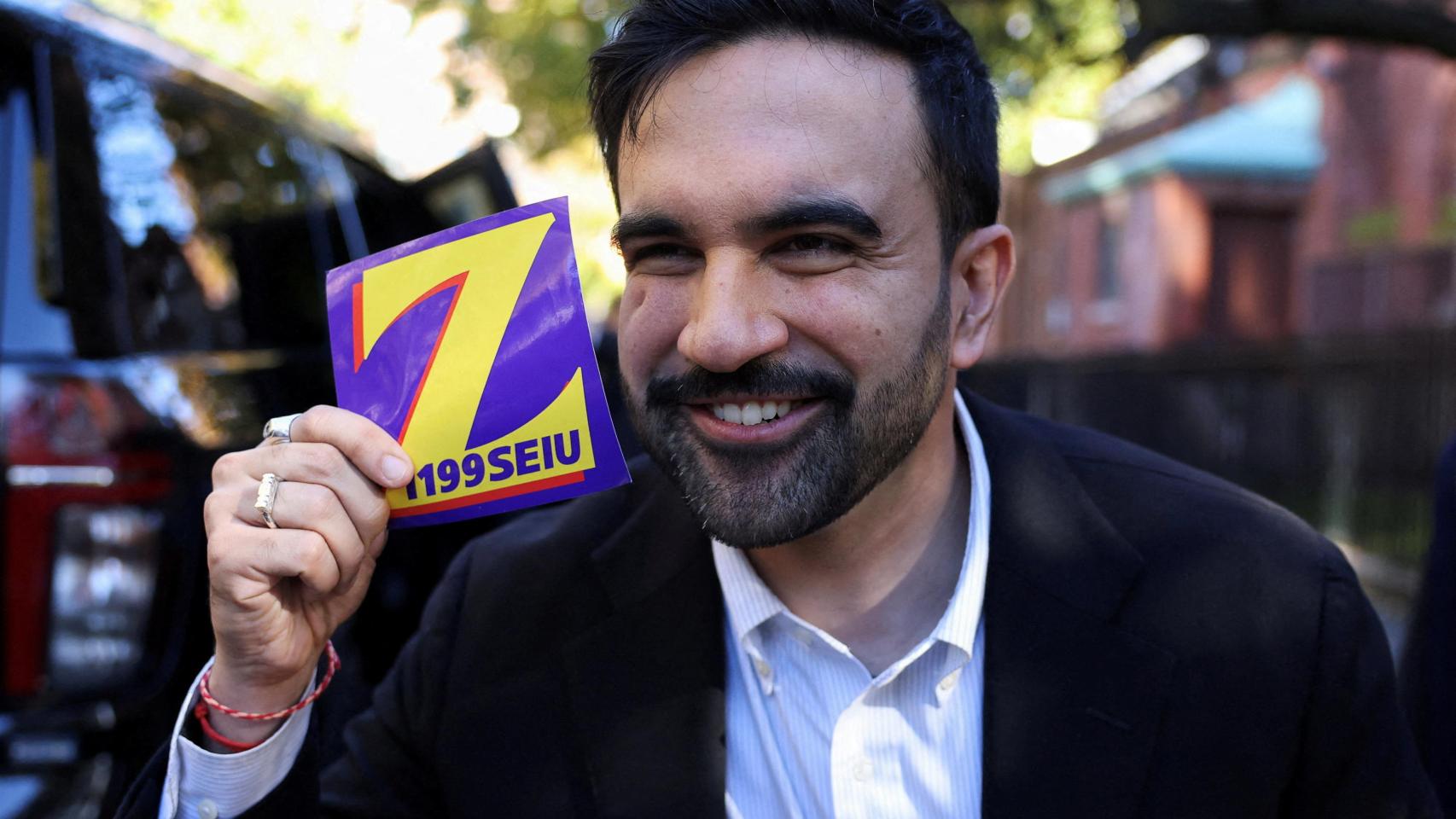 Zohran Mamdani, en la escuela pública PS 20 The Clinton Hill, en Brooklyn.
