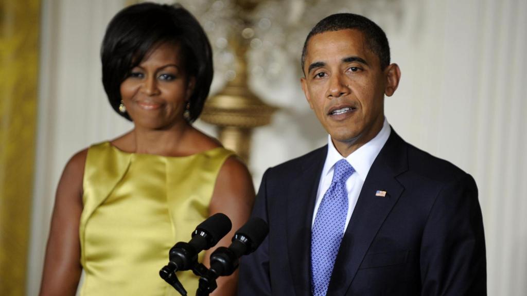 Michelle y Barack Obama en la Casa Blanca. Año 2010.