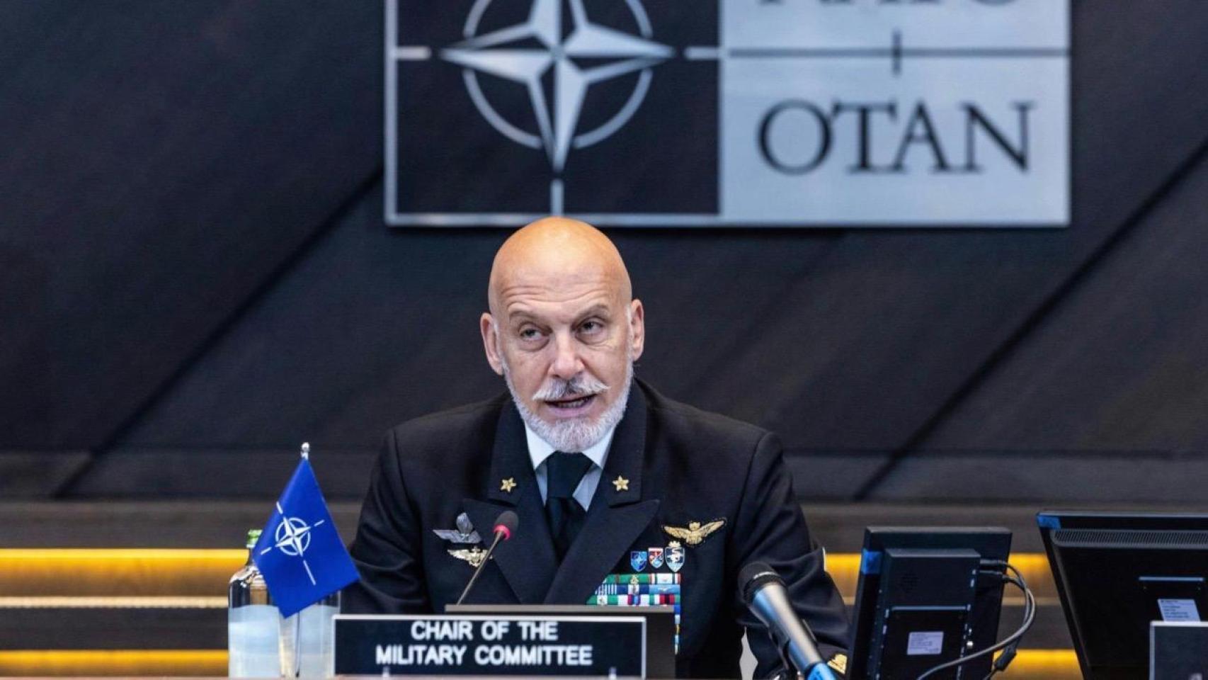 El almirante italiano Giuseppe Cavo Dragone, el presidente del Comité Militar de la OTAN.