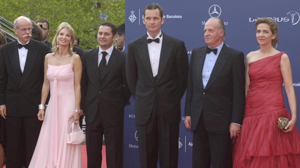 Corinna Larsen con Juan Carlos, la infanta Cristina y su exmarido, Iñaki.