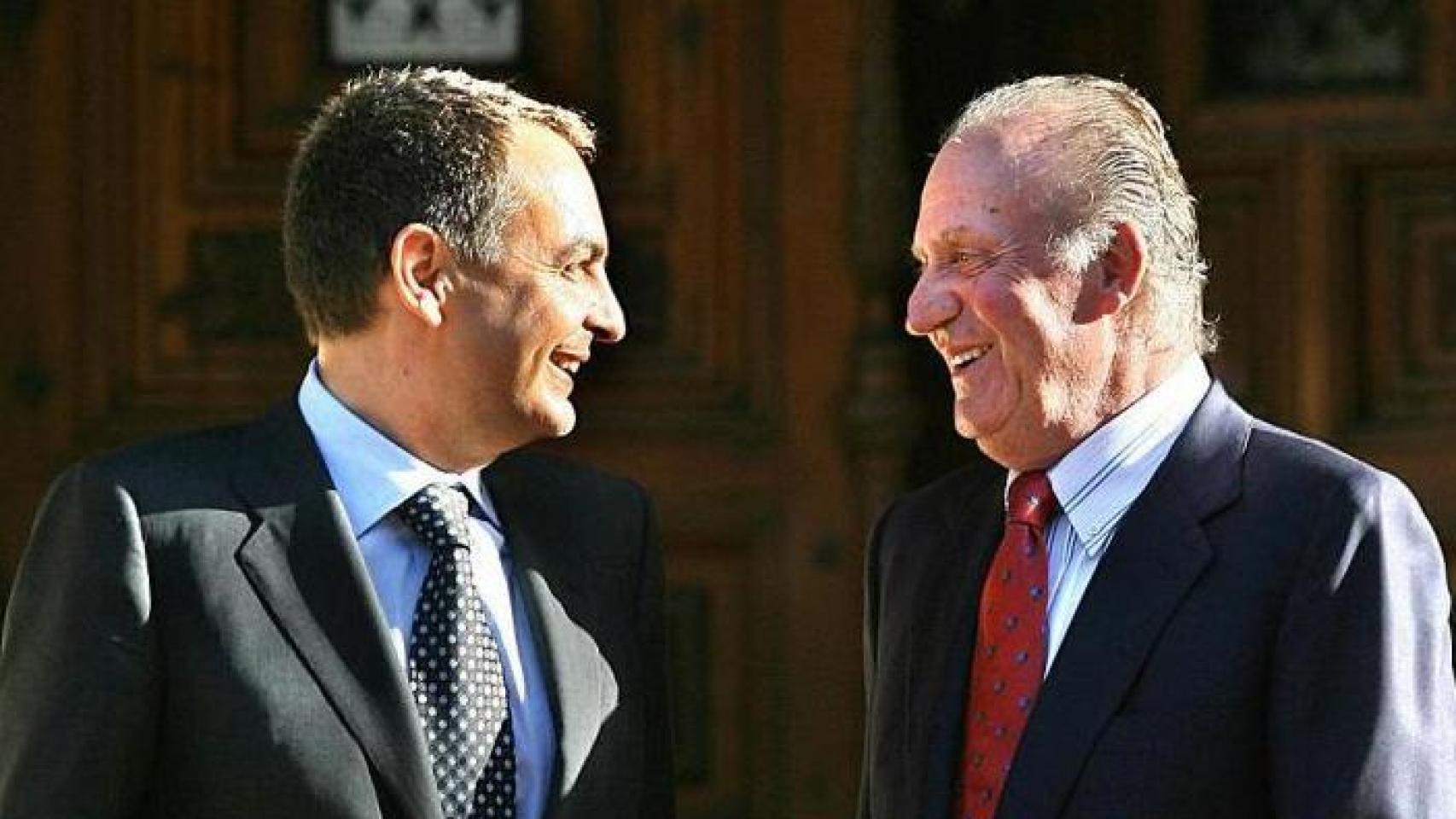 José Luis Rodríguez Zapatero y Juan Carlos I.