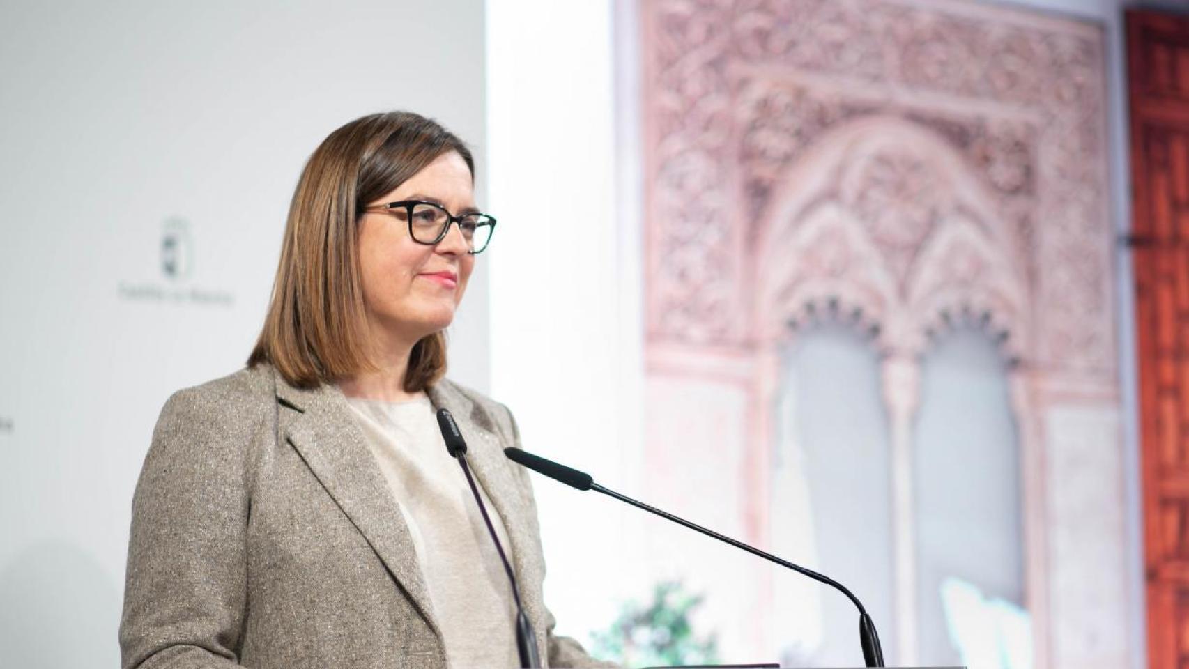 Esther Padilla en rueda de prensa.