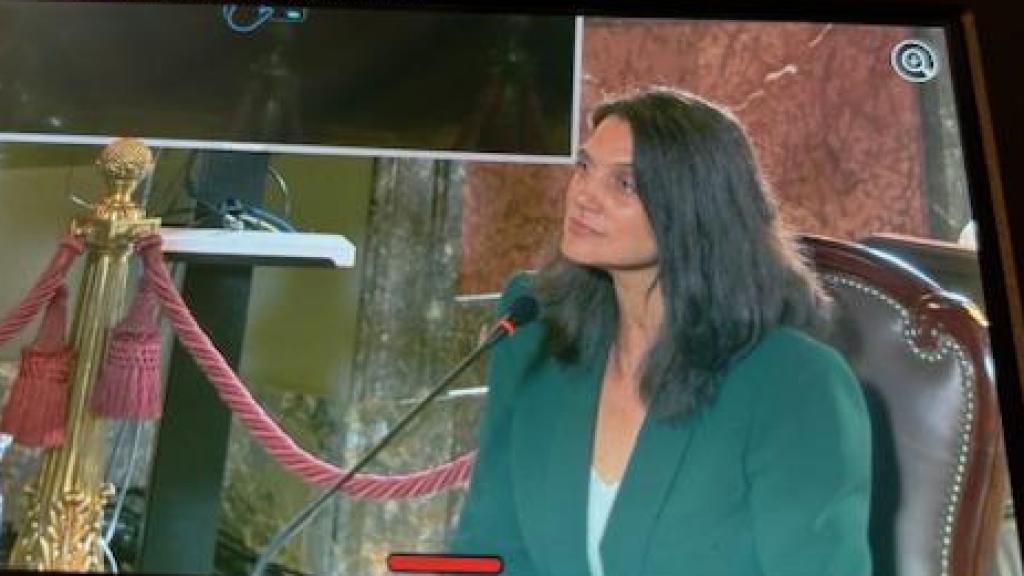 Pilar Sánchez Acera, jefa de gabinete de Óscar López en Moncloa, durante su declaración de hoy en el juicio al fiscal general./