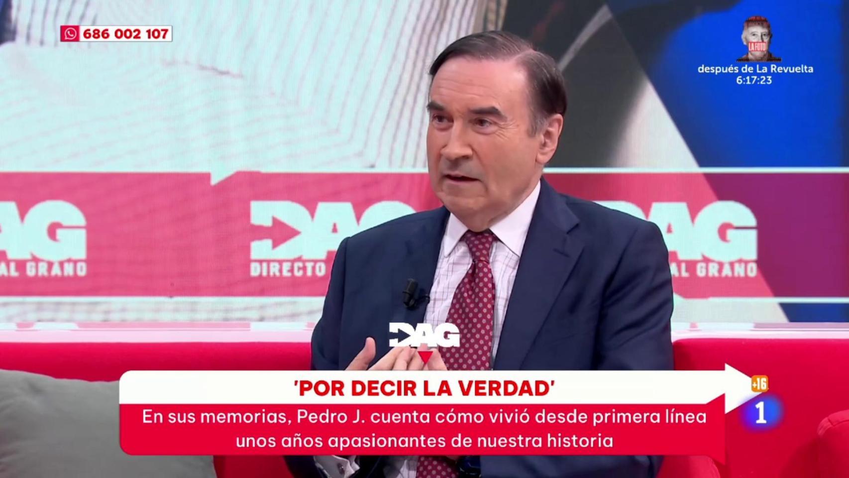 Pedro J. Ramírez esta tarde en 'Directo al grano' de TVE.