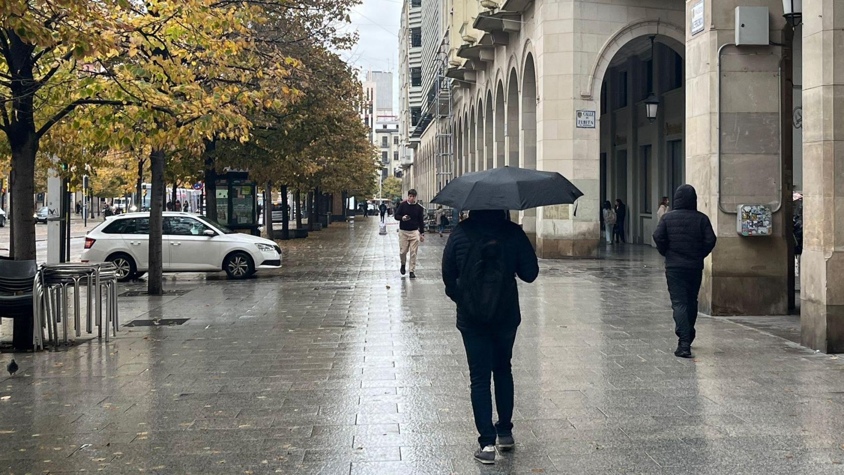 El paseo de la Independencia de Zaragoza, este miércoles.
