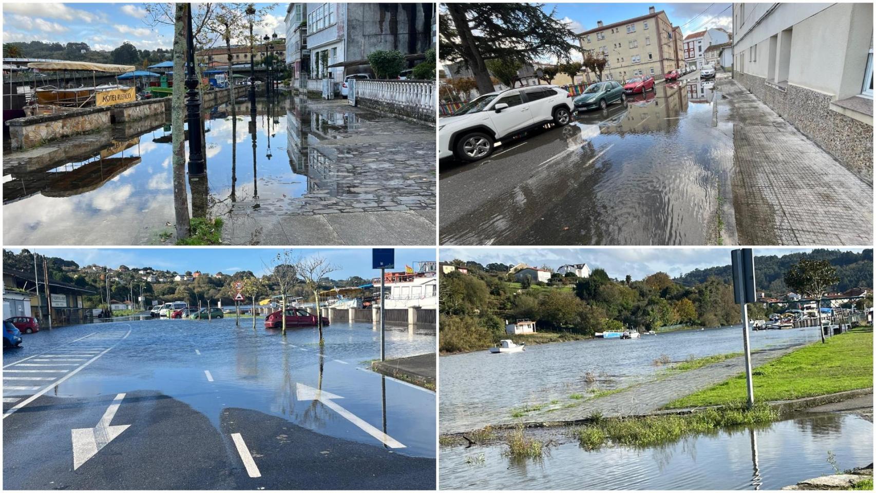 Varias de las zonas afectadas por las inundaciones.