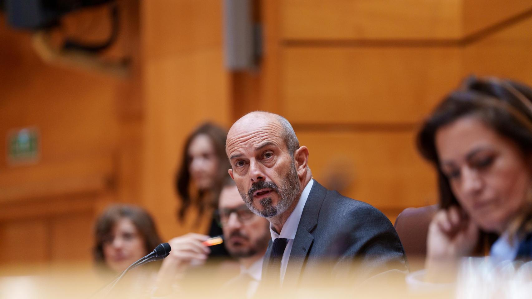 El presidente del Senado, Pedro Rollán, durante una sesión plenaria, en el Senado, a 5 de noviembre de 2025,