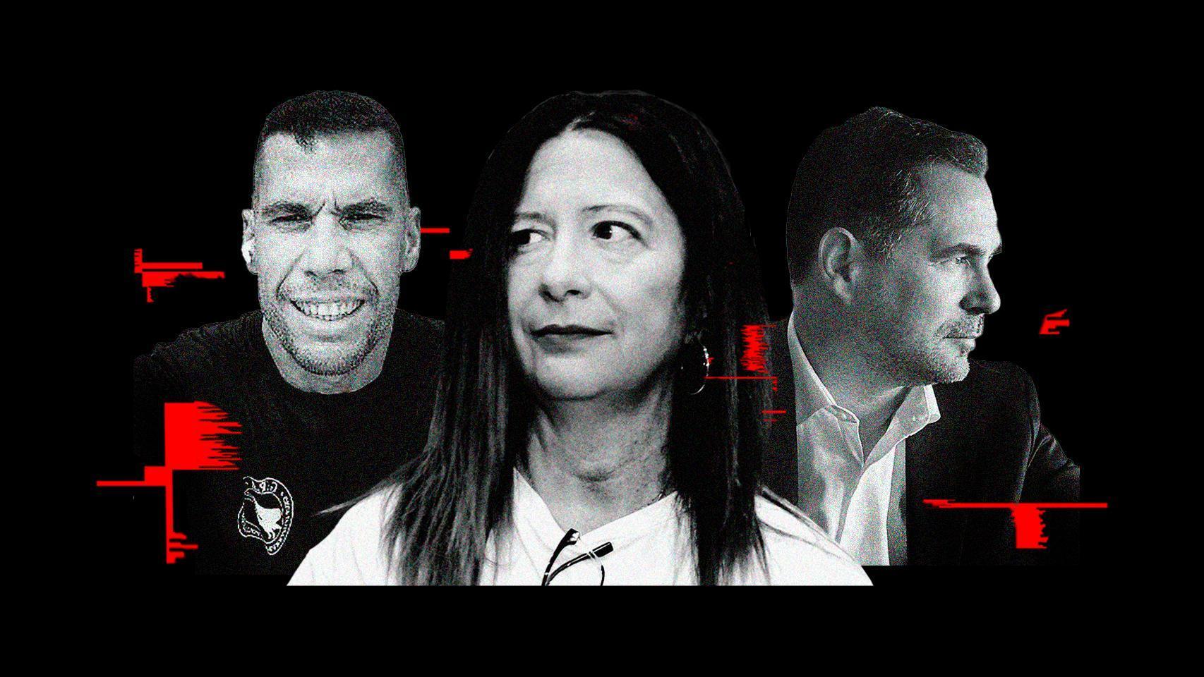 Fotomontaje de Leire Díez, Rubén Villalba (i) e Ignacio Stampa (d).