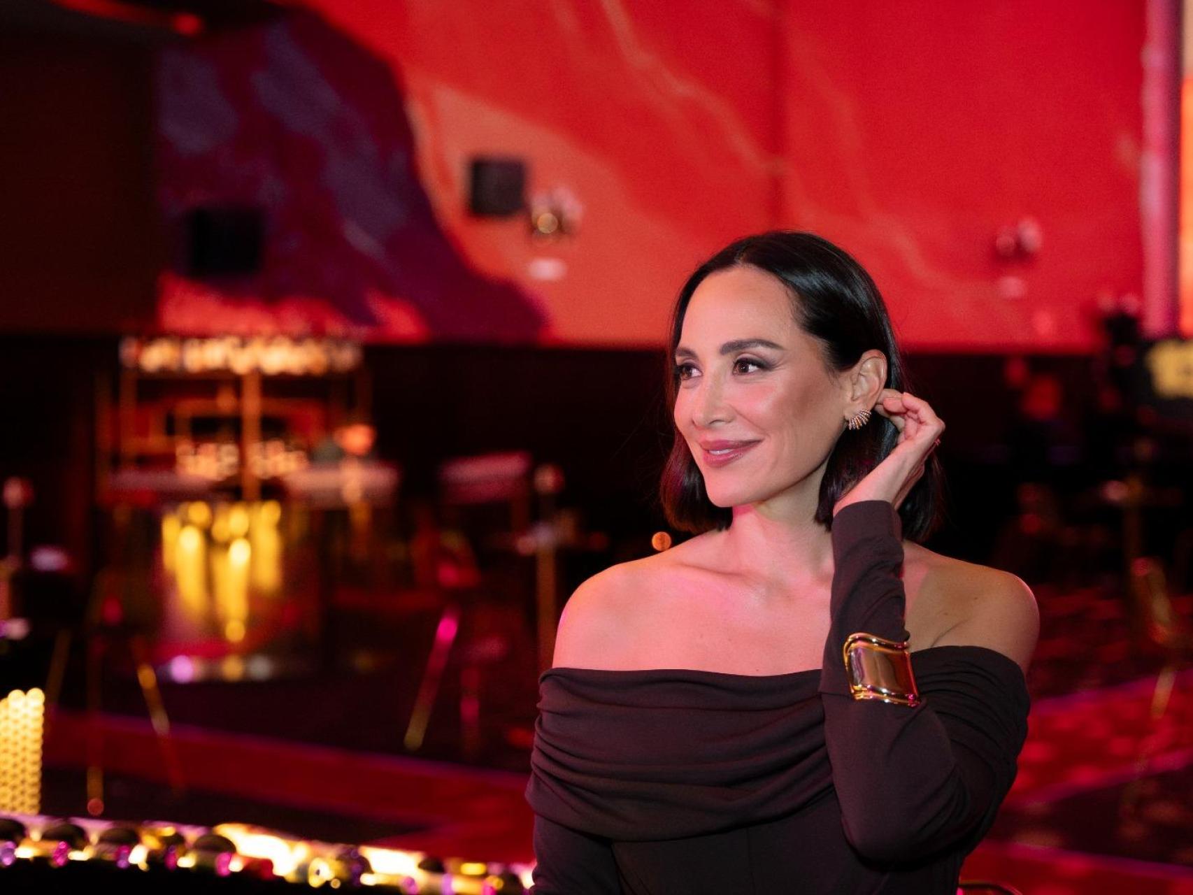 Tamara Falcó, instantes antes de su entrevista con Magas.