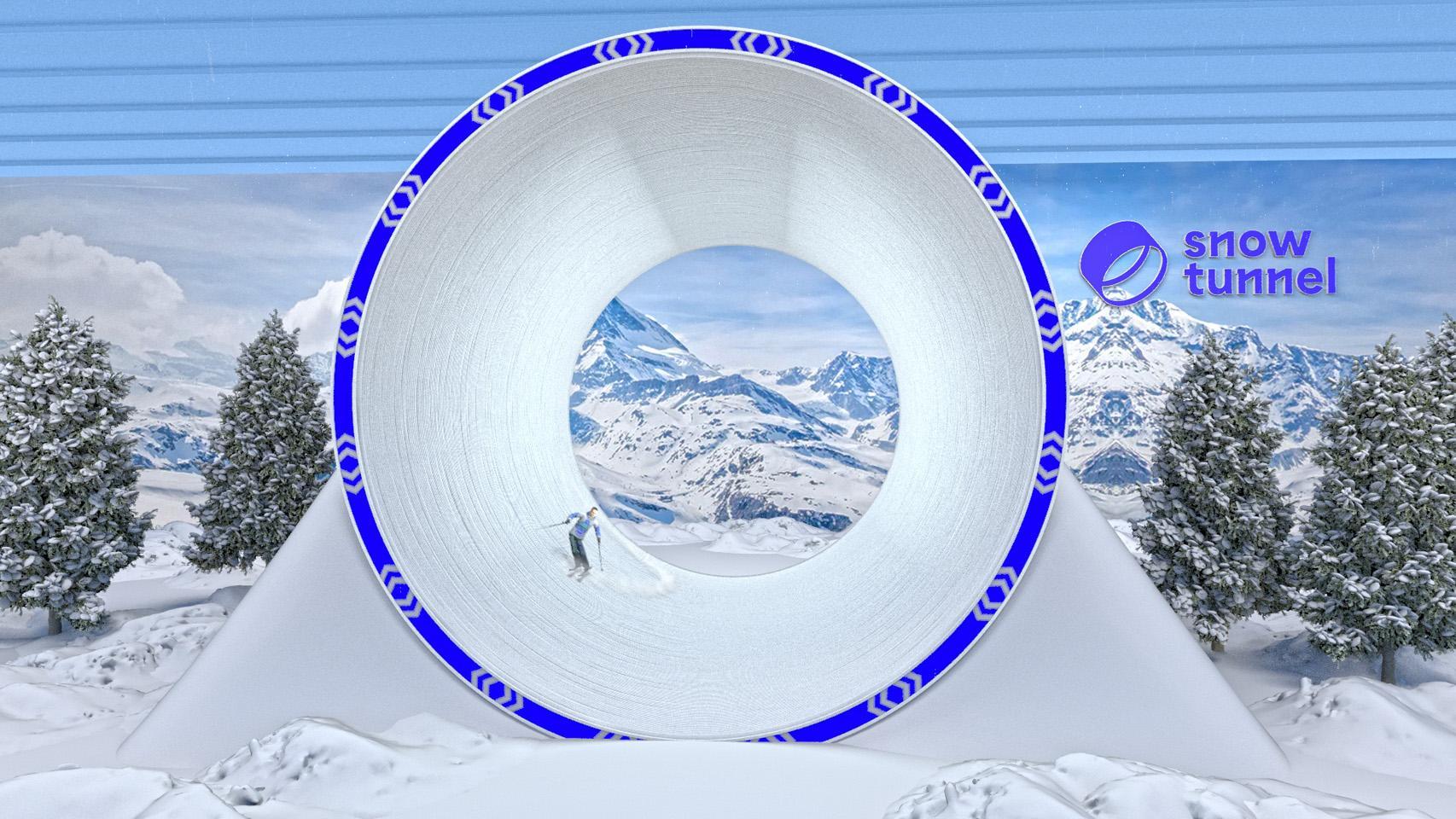 Concepto del túnel Snowtunnel.