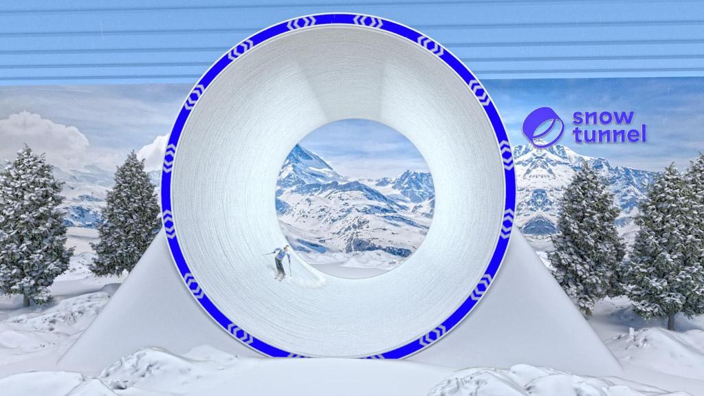 Concepto del túnel Snowtunnel.