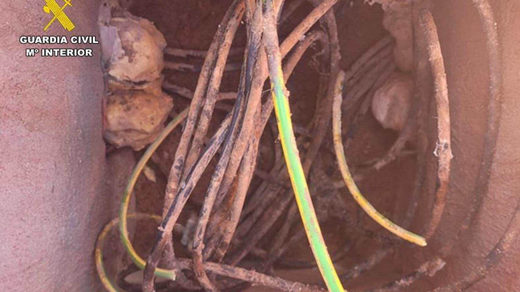 Imagen del cable sustraído.