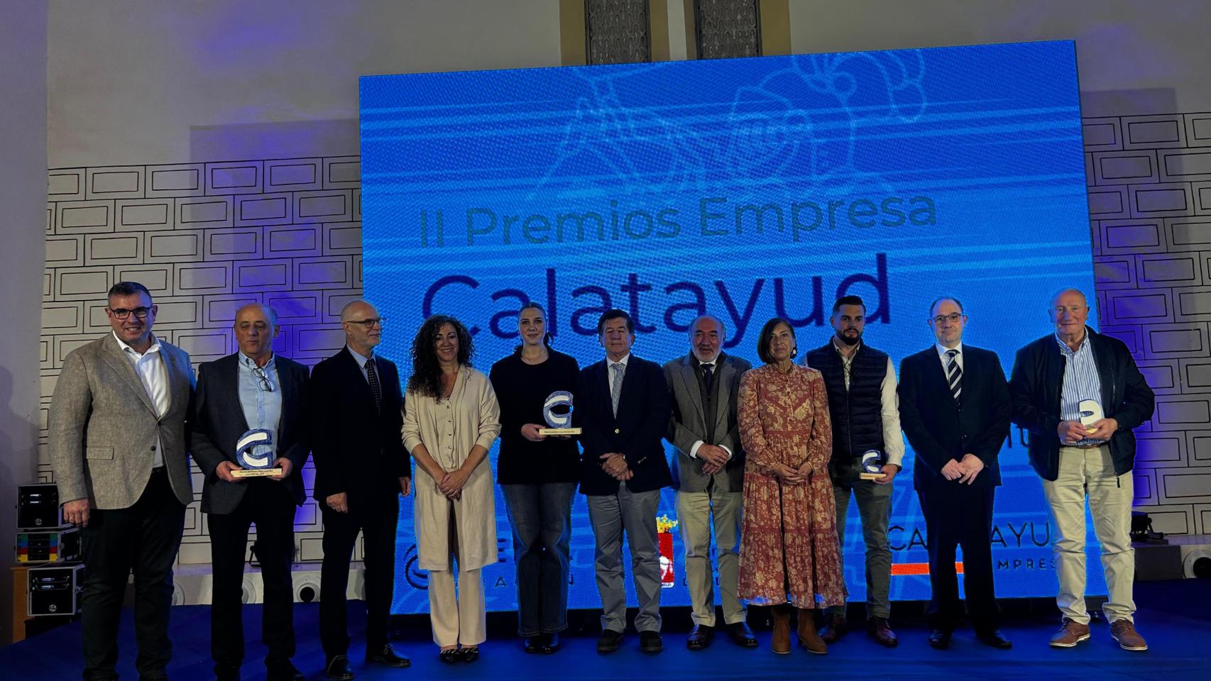 Todos los galardonados en los II Premios Empresa Calatayud 2025.