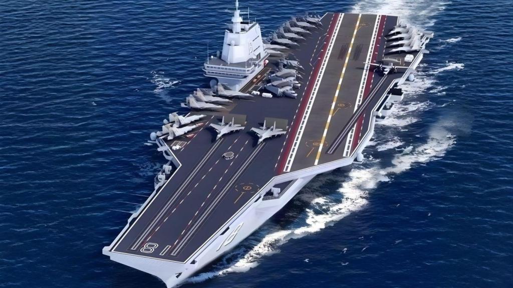 El ‘Fujian’, el tercer portaaviones del gigante asiático, cuenta con un sistema de catapultas electromagnéticas capaz de rivalizar con el del estadounidense USS Gerald R Ford.