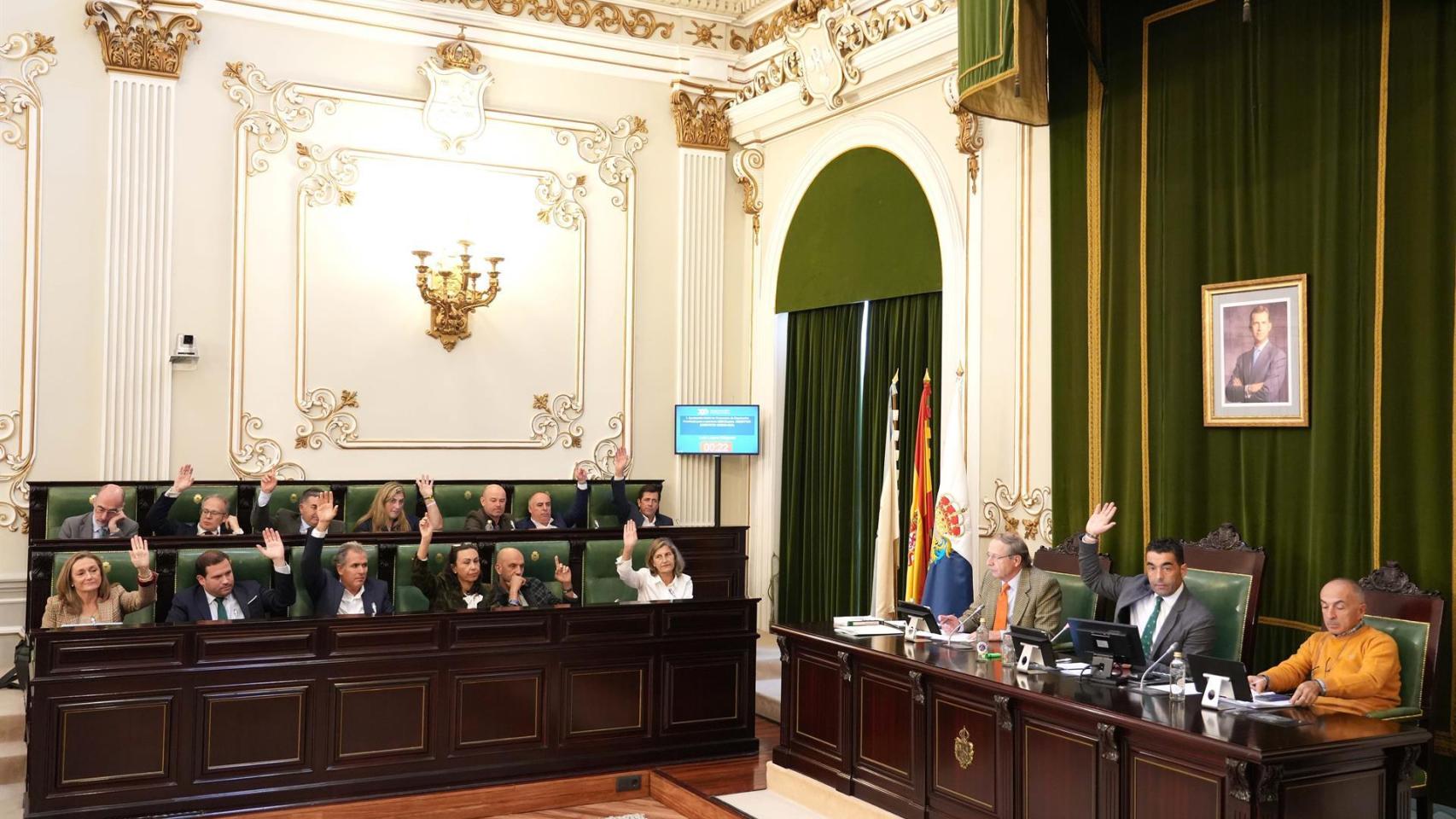 Pleno de la Diputación de Pontevedra.