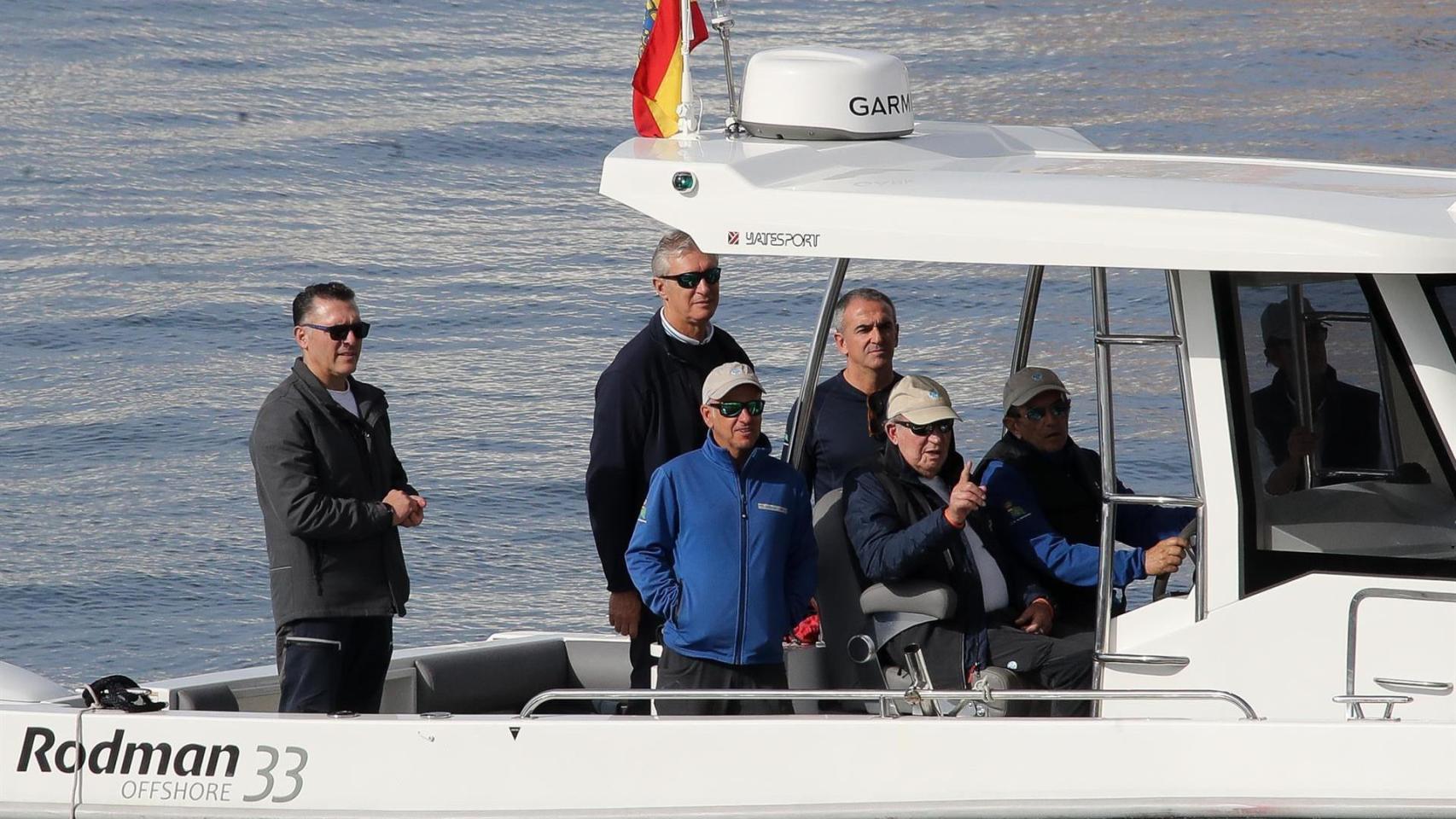 El Rey emérito, Juan Carlos I, en Sanxenxo.